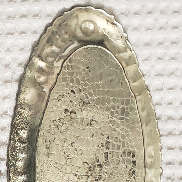 VINTAGE MCM RARE OBLONG MADE IN JAPAN SILVER TRINKET SERVING CANDY DISH - Picture 8 of 9